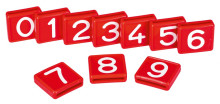Brojevi za obilježavanje za stavljanje na vratne ogrlice, crvene
