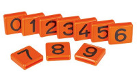 Brojevi za obilježavanje za stavljanje na vratne ogrlice, narančaste