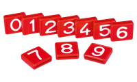 Brojevi za obilježavanje za stavljanje na vratne ogrlice, crvene