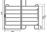 Elemenat za vrata za ograde pocinčan 2,2 / 1,6 × 2,4m