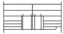 Modularna ograda s otvorom za napajanje 0,92 × 1,83m