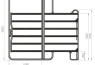 Elemenat za vrata za ograde pocinčan 2,2 / 1,6 × 2,4m